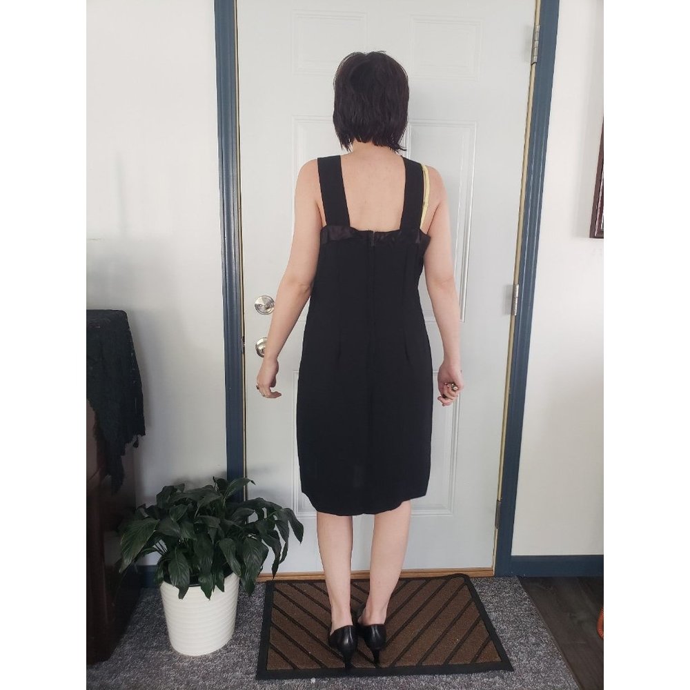 50s/60s Black Sheath Dress - Picture 4 of 4